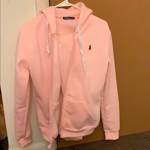 Pink polo jogging suit Outlet